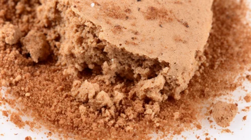 Broken Chocolate Chip Cookie Texture Close-Up
