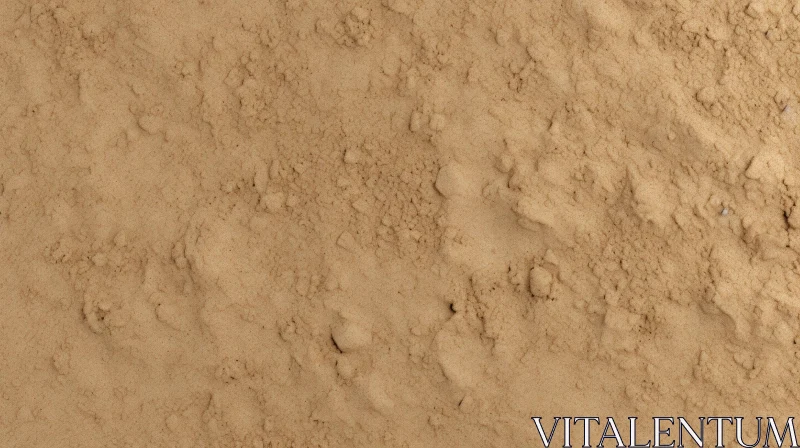 Close-up Sandy Surface with Pebbles and Footprints AI Image