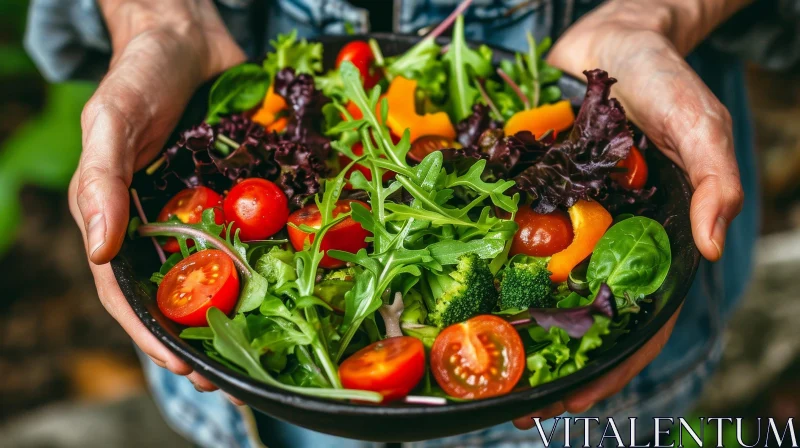 Fresh Salad Bowl - Healthy Eating Image AI Image