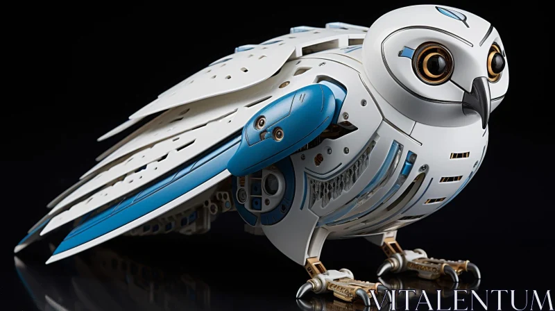 AI ART Intricate 3D Blue Owl Rendering