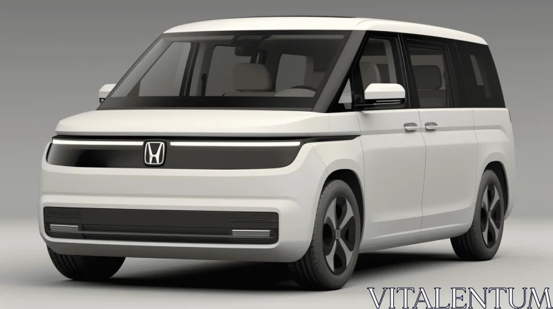 White VW Resa Van: A Hieratic Visionary Masterpiece AI Image