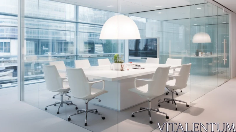 AI ART Modern Office Conference Room Interior
