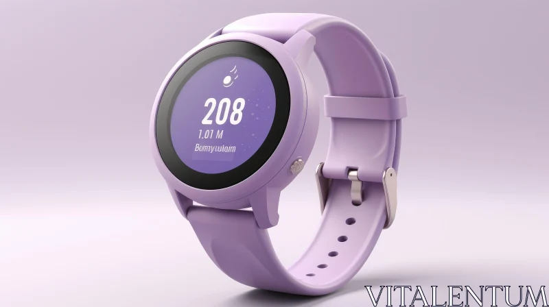 AI ART Purple Smartwatch Render - Tech Gadget