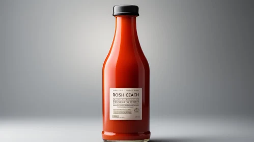 Rosh Ceach Non-Alcoholic Aperitif Bottle - Glass with Red and White Label