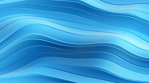 Blue Abstract Background with Wavy Stripes