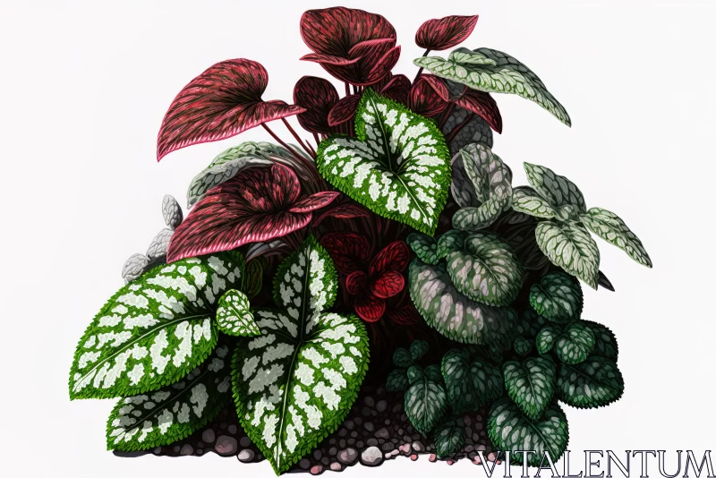Captivating Nature Artwork with Intricate Plant Details AI Image