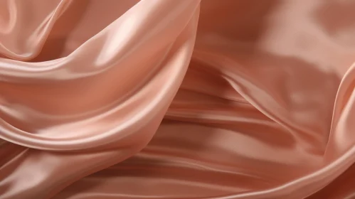 Luxurious Peach-Colored Silk Fabric Texture