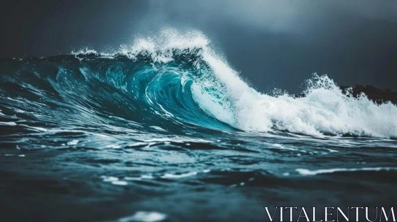 Majestic Ocean Wave: Power and Danger AI Image