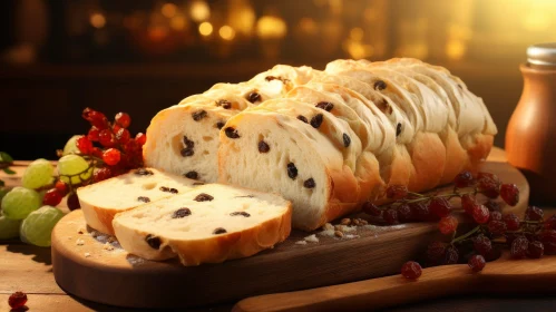 Delicious Baked Bread with Raisins | Food Photography