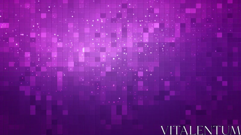 Enigmatic Purple Grid Background with Shimmering Particles AI Image