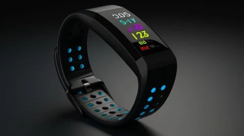 Smart Fitness Tracker with Blue LED Lights