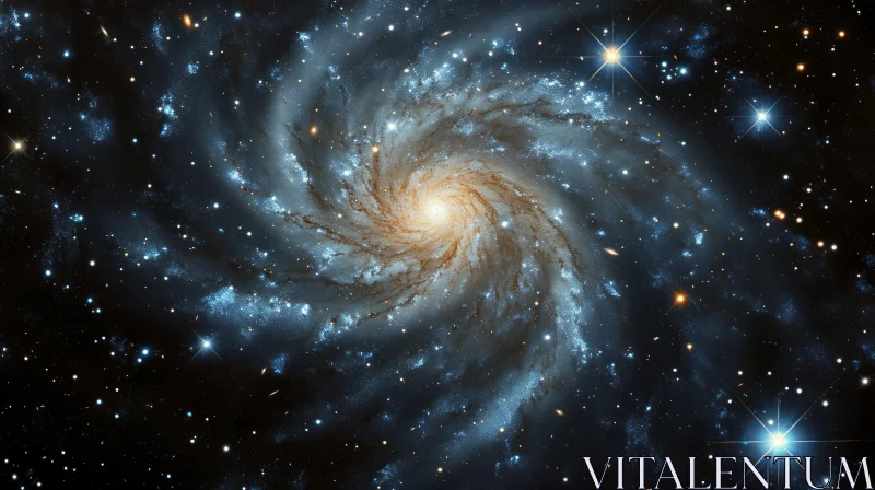 Spiral Galaxy in Space - Stunning Astrophotography AI Image