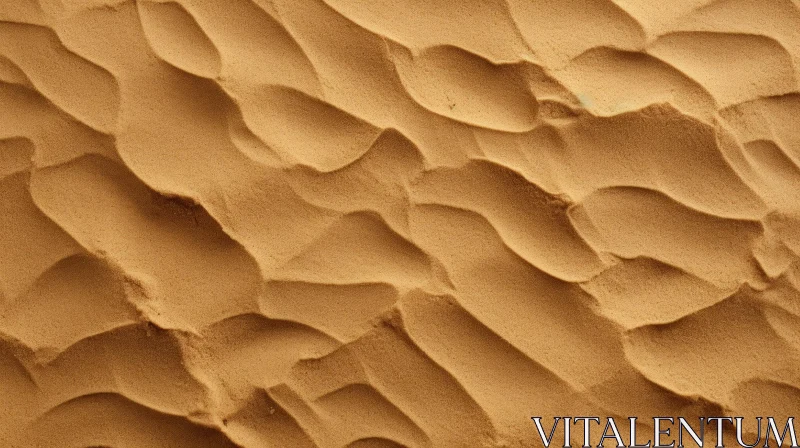 Detailed Sand Dune with Waves - High Angle Shot AI Image