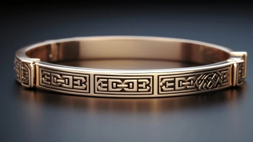Elegant Gold Bracelet with Celtic Knot Pattern