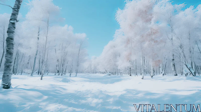 Winter Forest Wonderland AI Image