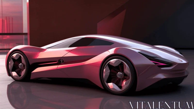 Captivating Futuristic Car Artwork | Mesmerizing Pink Design AI Image