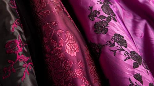 Elegant Floral Fabric Folds
