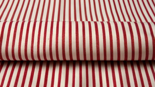 Elegant Red and White Striped Cotton Fabric Texture