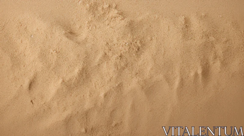 Fine Sand Surface with Footprints - Close-up Texture AI Image
