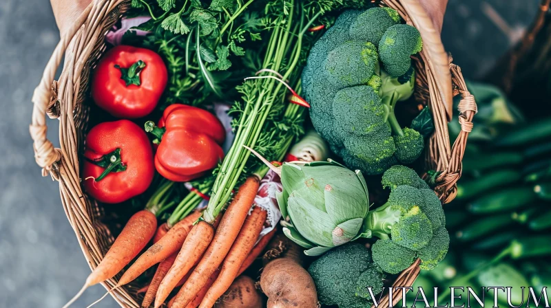 Fresh Vegetable Basket AI Image