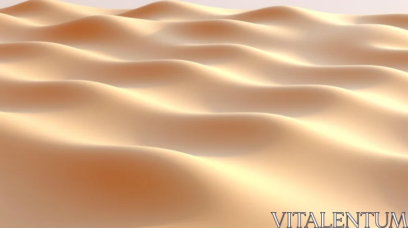 AI ART Realistic Desert Sand Dunes Landscape