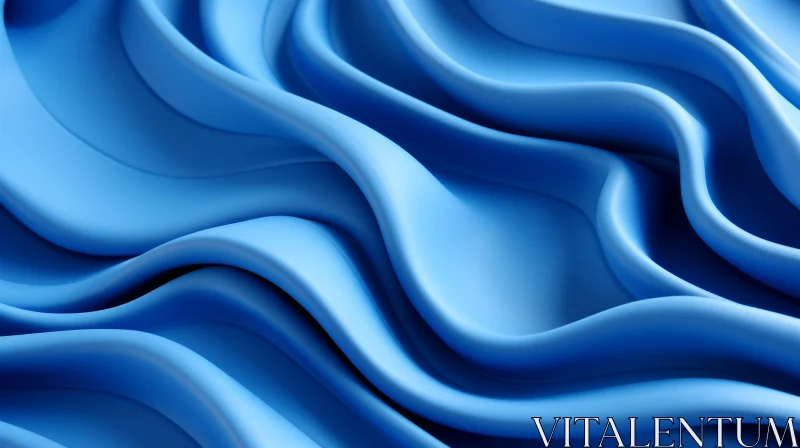 AI ART Blue Wavy Abstract Background