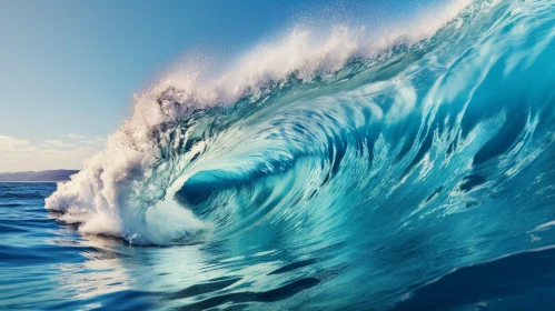 Impressive Wave Crashing in Ocean
