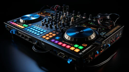 Professional DJ Controller with Knobs and Faders