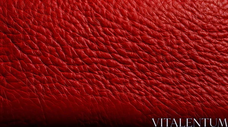 Red Genuine Leather Texture - Seamless Background AI Image