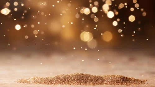 Gleaming Gold Glitter Background for Festive Events