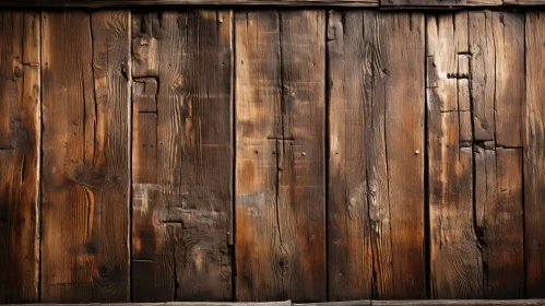 Dark Wooden Wall Texture - Rustic Planks with Knots and Cracks
