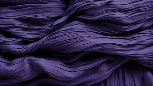 Luxurious Dark Purple Silk Fabric with Folds and Waves