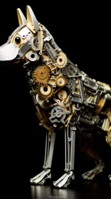 Steampunk Dog | Mechanical Digital Artwork