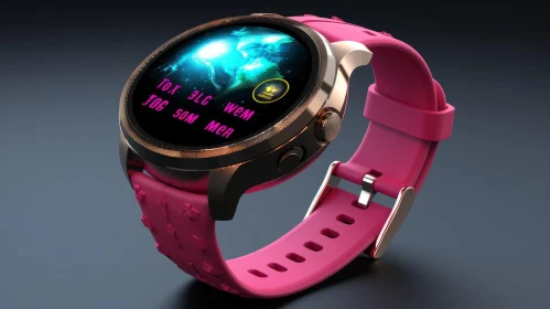 Stylish Smartwatch 3D Rendering