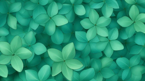 Green Hydrangea Floral Pattern