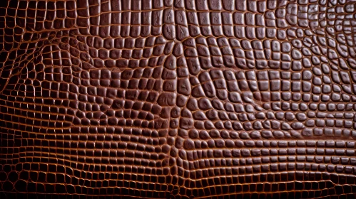 Luxurious Brown Crocodile Leather Texture