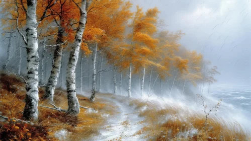 Winter Forest Painting - Serene Natural Beauty