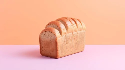 Delicious Bread Art on Pink and Beige Background