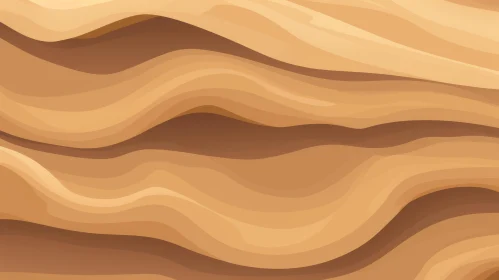 Sand Dune Cartoon Illustration | Blue Sky Background