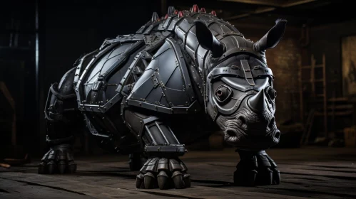Steampunk Rhinoceros Artwork