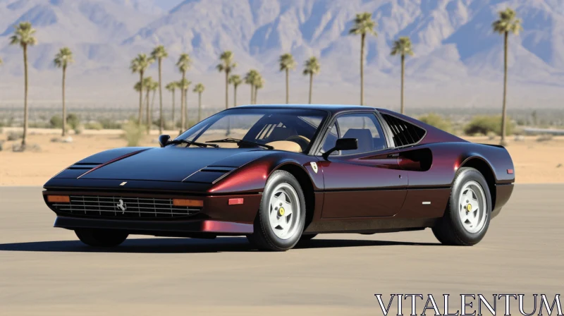 Breathtaking Ferrari BMG 3D Renderings in a Desert Scene AI Image