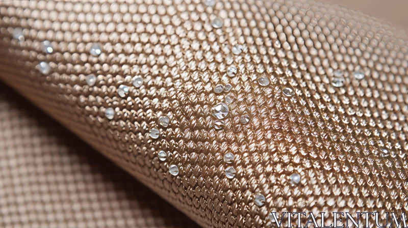 Brown Waterproof Fabric Texture with Honeycomb Structure AI Image