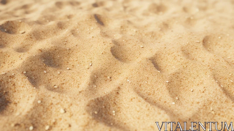 Serene Sand Texture with Waves and Shells AI Image