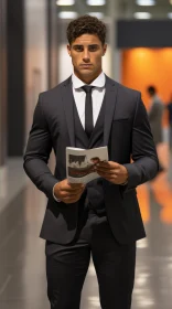 Young Man in Modern Office Building
