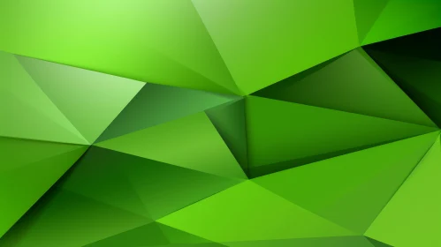 Green Polygonal 3D Background - Abstract Illustration