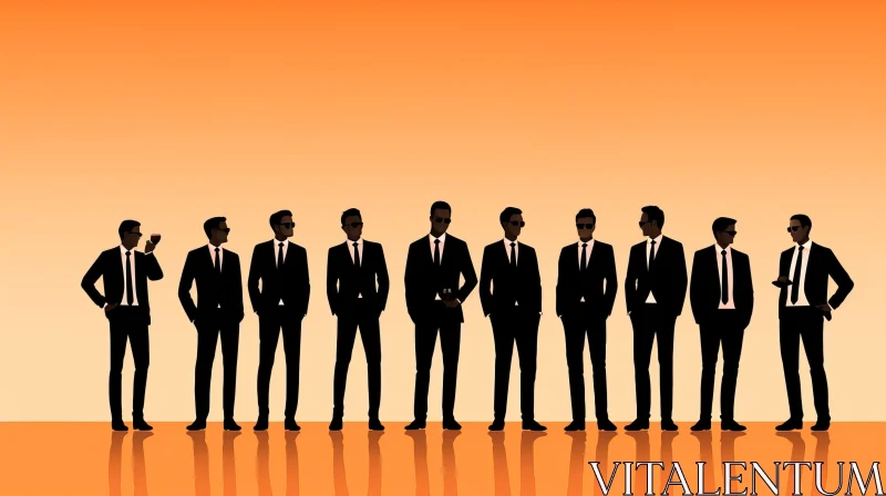 Men in Suits Vector Illustration AI Image