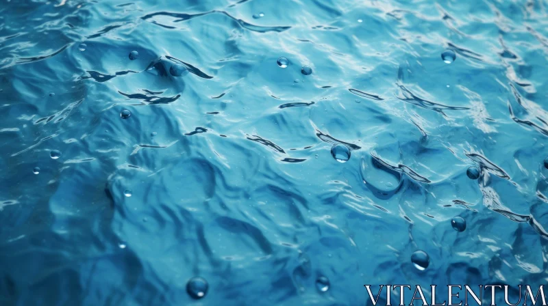 AI ART Clear Blue Water Surface Close-up
