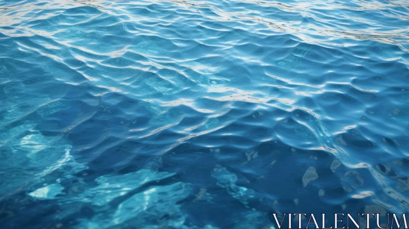 Deep Blue Ocean Surface Ripples AI Image