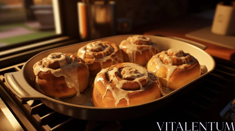 Delicious Cinnamon Rolls | Baked Goods Photography AI Image