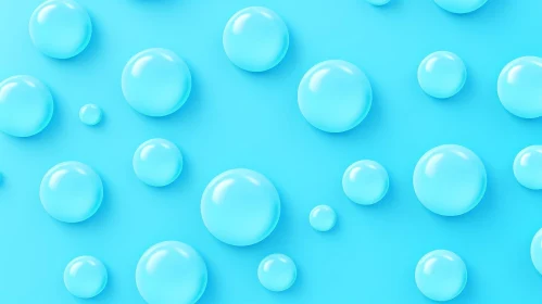 Blue Spheres Background - Artistic 3D Design